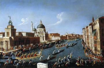 Canaletto Painting - La regata femenina del Gran Canal Canaletto